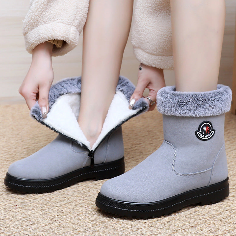 Damen Warme Winterstiefel mit weichem Innenfutter und rutschfester Sohle EB