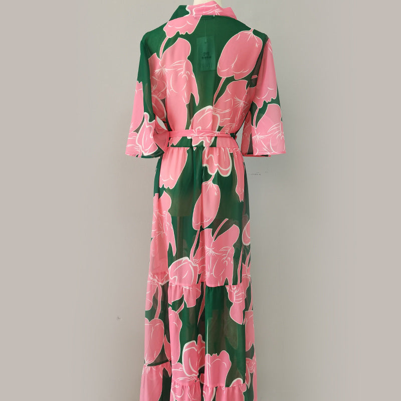 Damen eleganter Kimono mit floralem Design EB