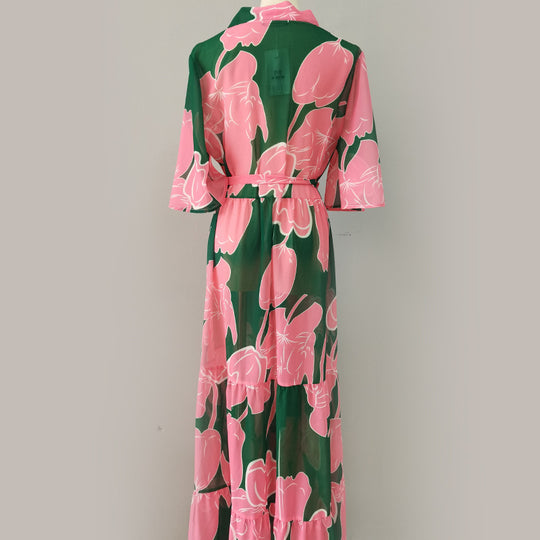 Damen eleganter Kimono mit floralem Design EB