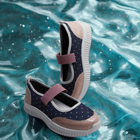 Damen Sportliche Freizeit-Schuhe mit elastischem Riemen EB