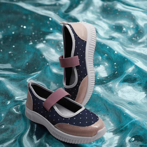 Damen Sportliche Freizeit-Schuhe mit elastischem Riemen EB