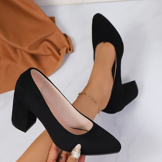 Damen Elegante und bequeme Pumps mit blockiertem Absatz EB
