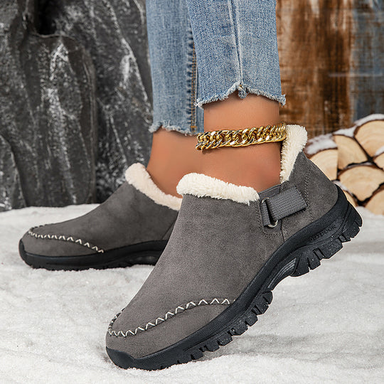 Damen Kuschelige Slipper mit rutschfester Sohle und warmem Innenfutter EB