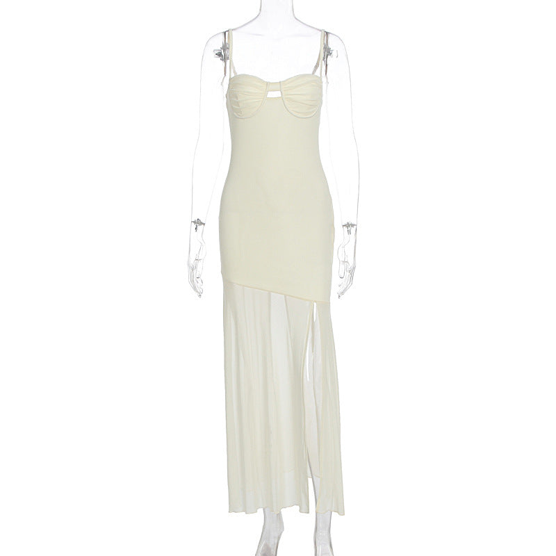 Damen Maxikleid mit elegantem Cut-Out und fließendem Design EB