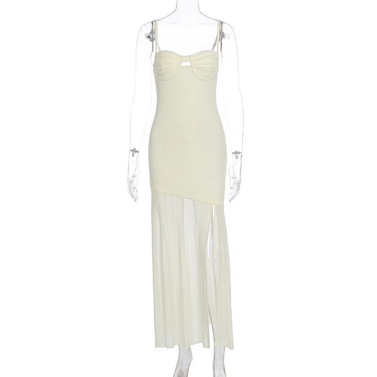 Damen Maxikleid mit elegantem Cut-Out und fließendem Design EB