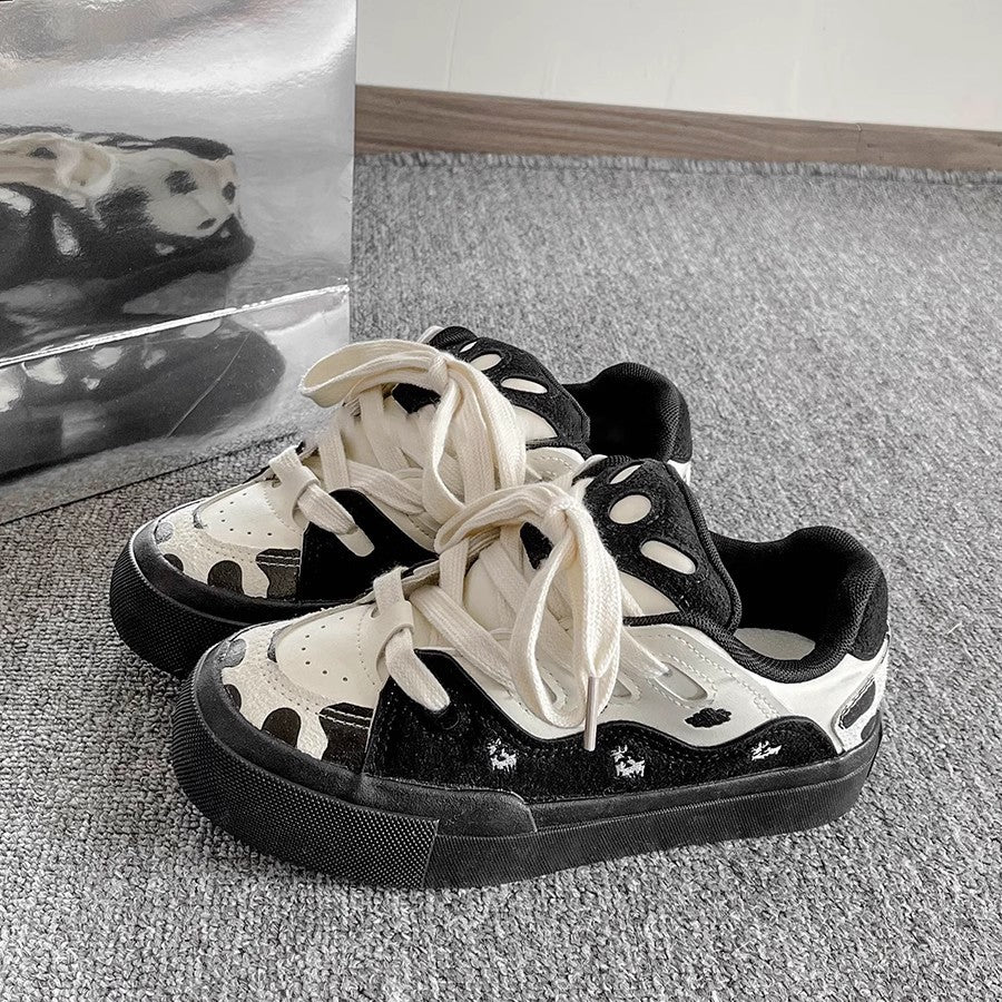 Damen Sneakers mit kreativem Tiermuster und rutschfester Sohle EB