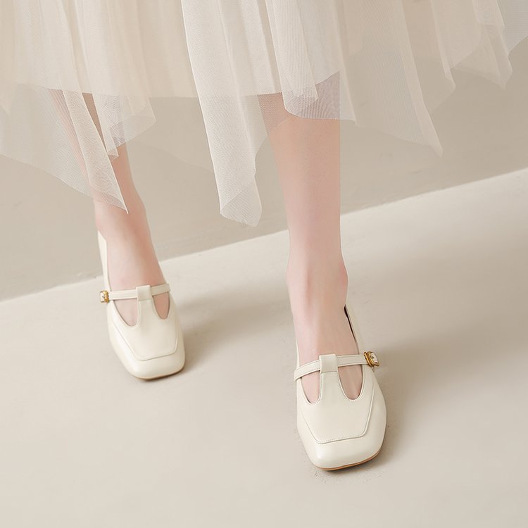 Damen elegante Mary Jane Pumps mit modischem Blockabsatz und verstellbarem Riemchen EB
