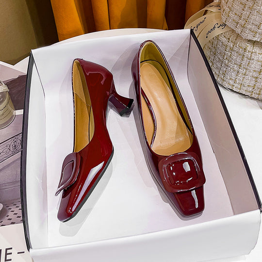 Damen elegante Pumps mit schickem Schmuckdetail und komfortablem Absatz EB