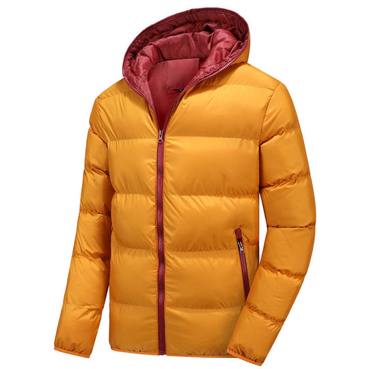 Herren isolierte Daunenjacke mit abnehmbarer Kapuze EB