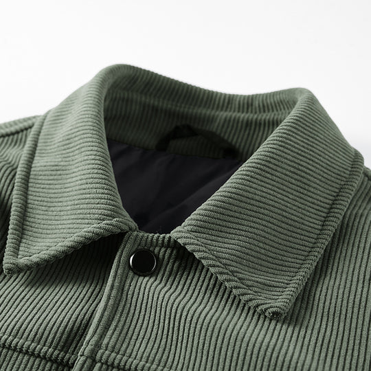 Herren Cordjacke mit gesteppter Thermofütterung und aufgesetzten Brusttaschen EB