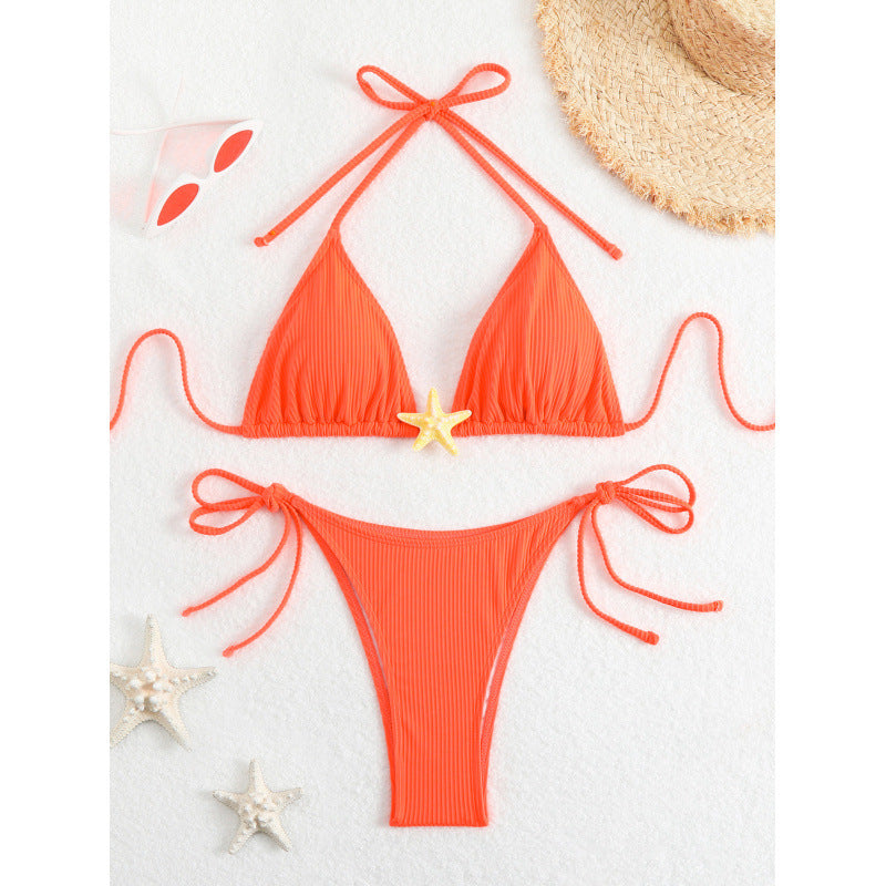 Damen Triangel-Bikini mit verspieltem Muschel-Detail EB