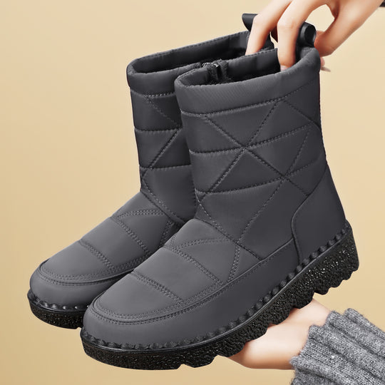 Damen Komfortable Winterstiefel mit hohem Schaft und rutschfester Sohle EB