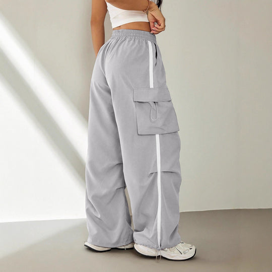 Damen Cargo-Hose mit seitlichen Taschen und elastischem Bund EB