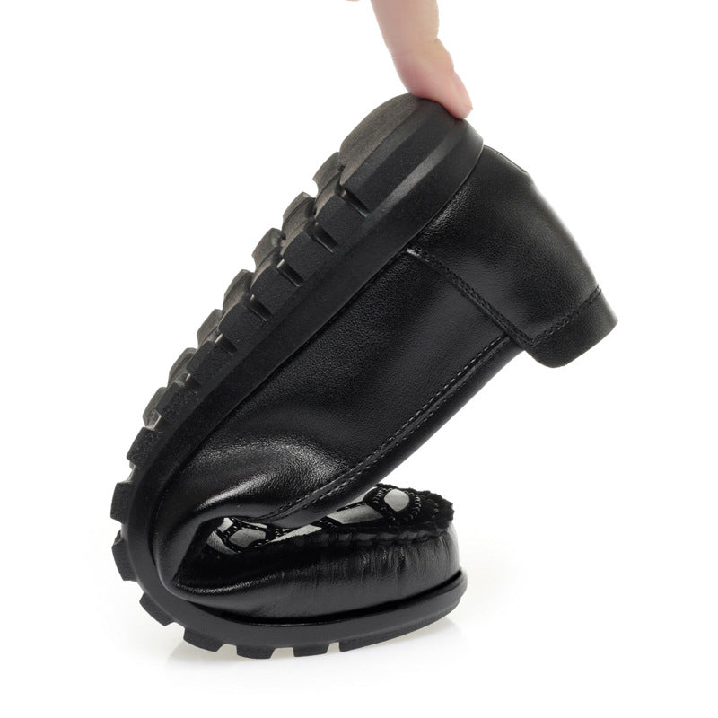 Damen Mokassins mit modischem Strukturdesign und rutschfester Sohle EB