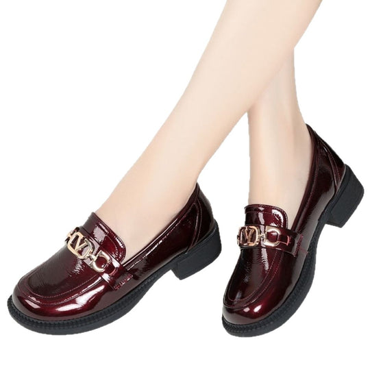 Damen Elegante und stilvolle Loafers mit Blockabsatz EB