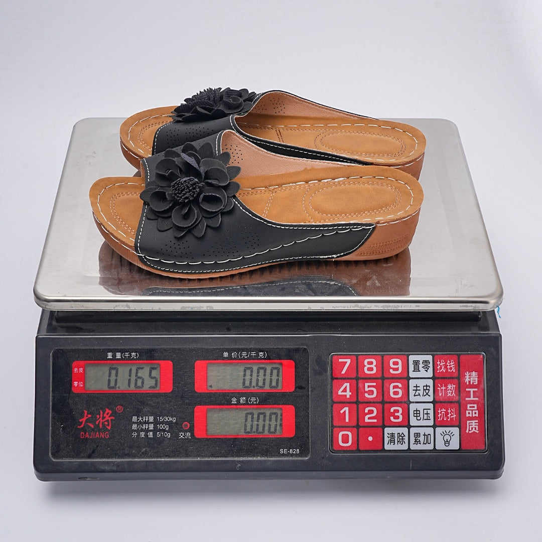 Damen Komfortable und stilvolle Badesandalen mit floralem Design EB