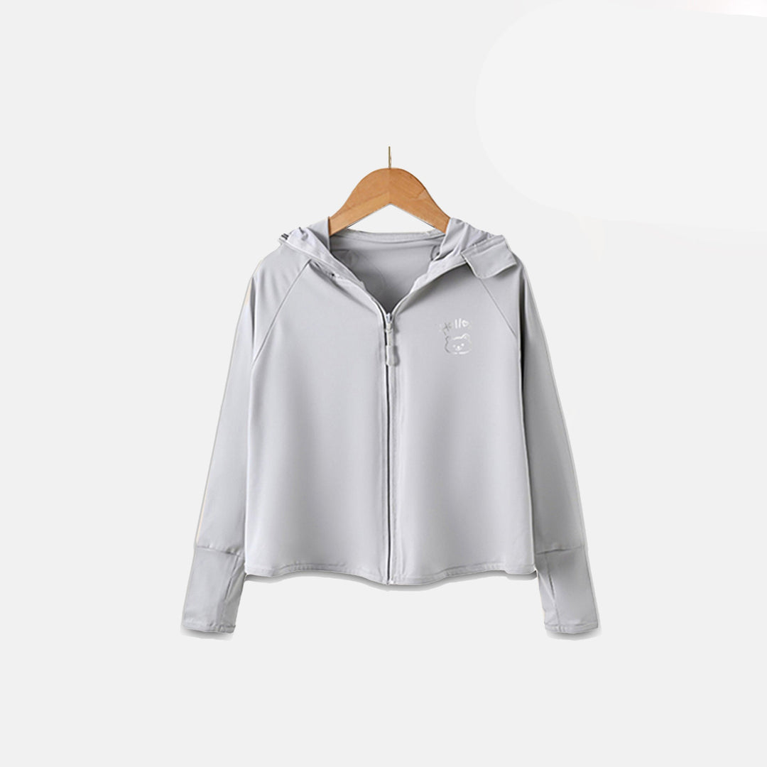 Damen Leichte UV-Schutz Outdoor-Jacke mit Kapuze EB