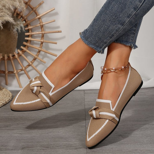 Damen modische Slipper mit dekorativer Schleifenapplikation EB