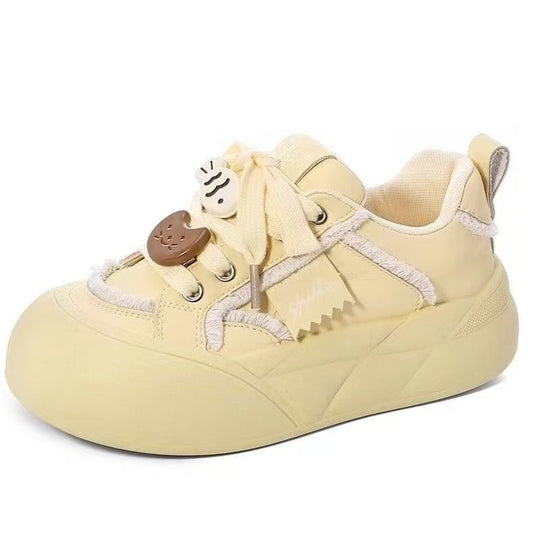 Damen Verspielte Chunky Sneakers mit lustigen Tierapplikationen und bequemer Sohle EB