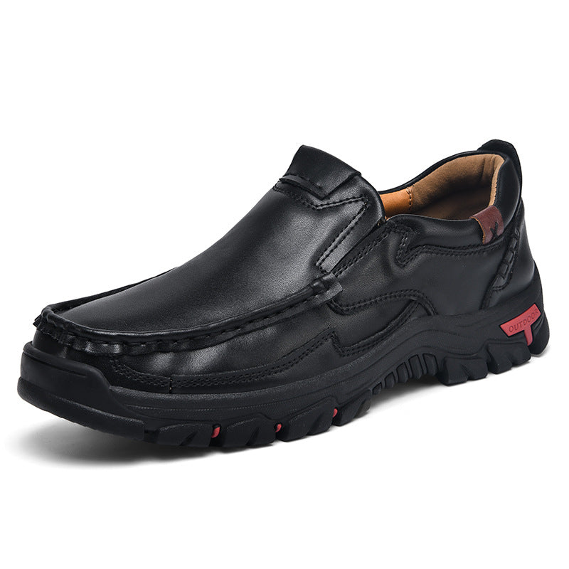 Herren Multifunktionale und bequeme Leder-Slipper mit rutschfester Sohle EB