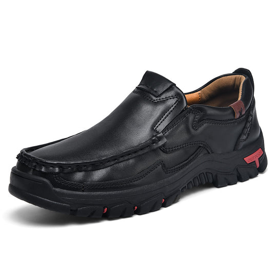Herren Multifunktionale und bequeme Leder-Slipper mit rutschfester Sohle EB