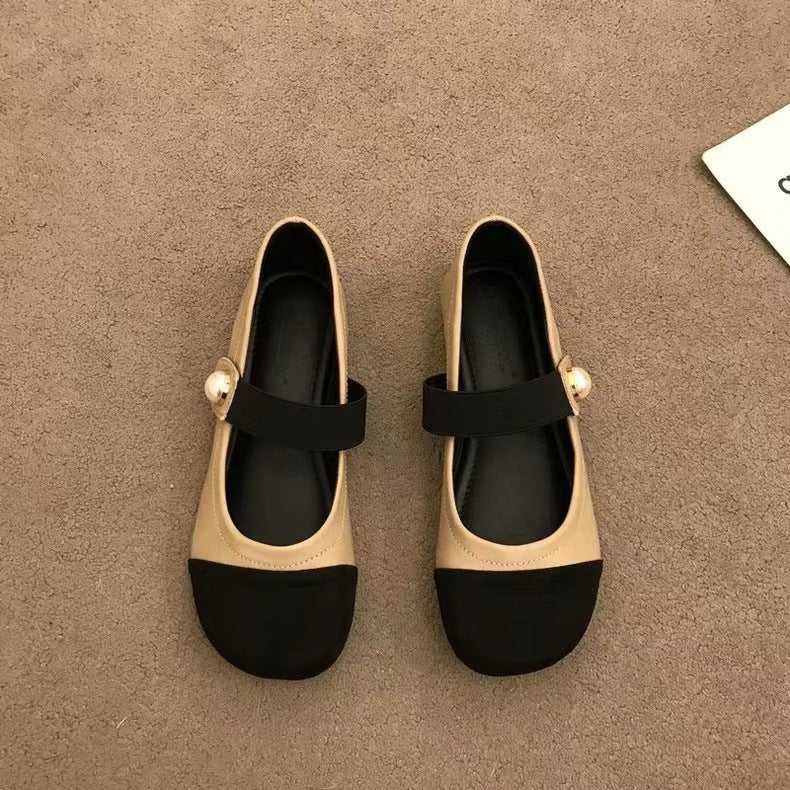 Damen Bequeme Ballerinas mit Elegantem Schnallen-Detail EB