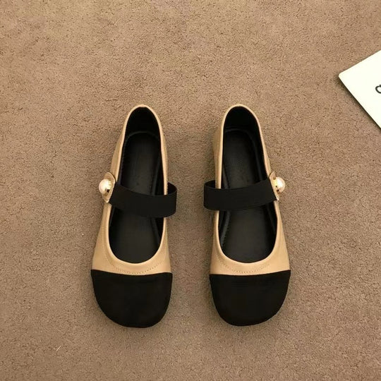 Damen Bequeme Ballerinas mit Elegantem Schnallen-Detail EB