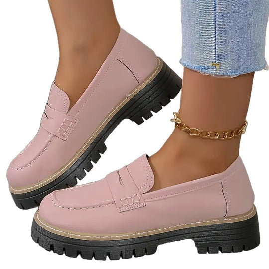 Damen bequeme Mokassins mit robustem Profil EB