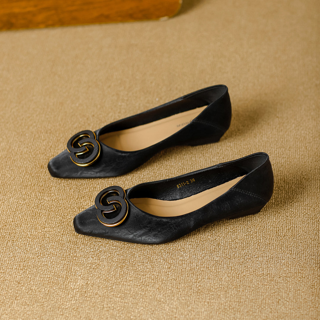Damen Elegante Ballerinas mit luxuriösem Schmuckdetail EB