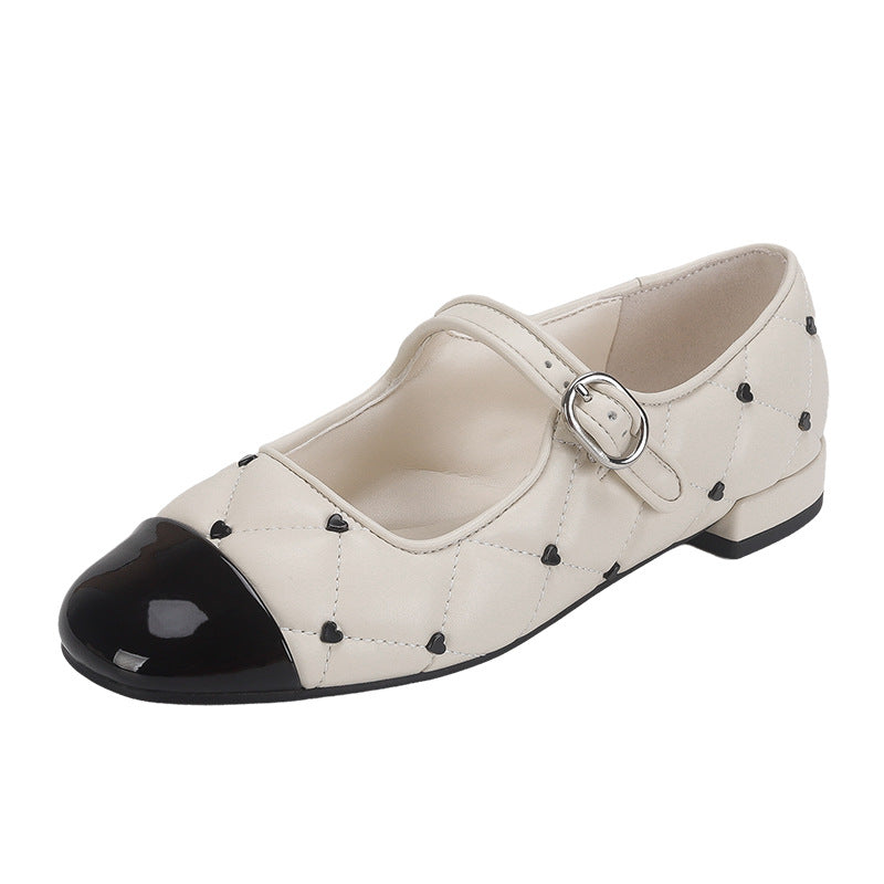Damen Ballerinas mit eleganter Schnallenakzentgestaltung EB