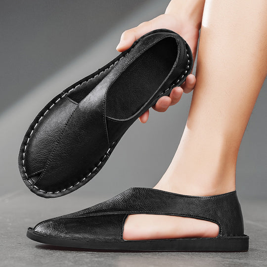 Damen Bequeme Leder-Slipper mit flexiblem Design EB