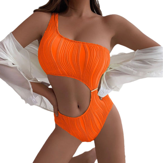 Damen Einseitiger Cut-Out Badeanzug EB