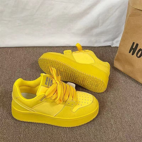 Damen Chunky Sneakers mit atmungsaktiver Oberflächenstruktur und dämpfender Sohle EB