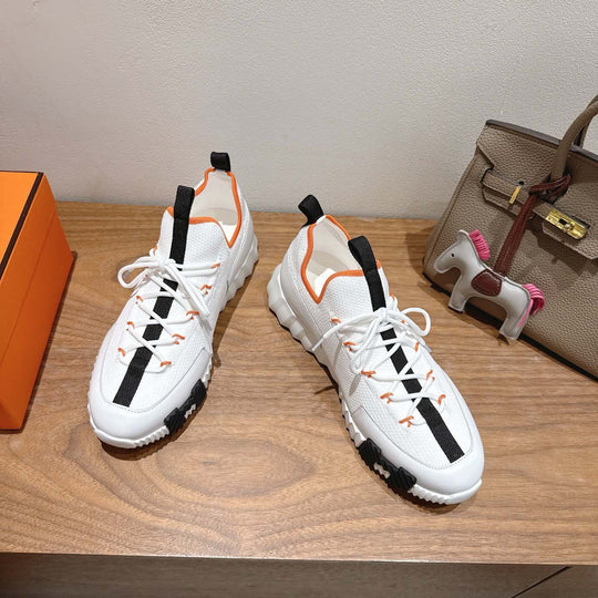 Damen Sportliche Sneakers mit elastischer Strickoberfläche und rutschfester Sohle EB