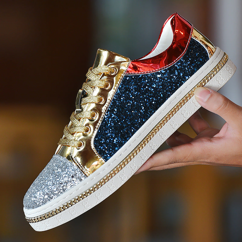 Damen Glitzernde Sneakers mit hochwertiger Sohle von EB