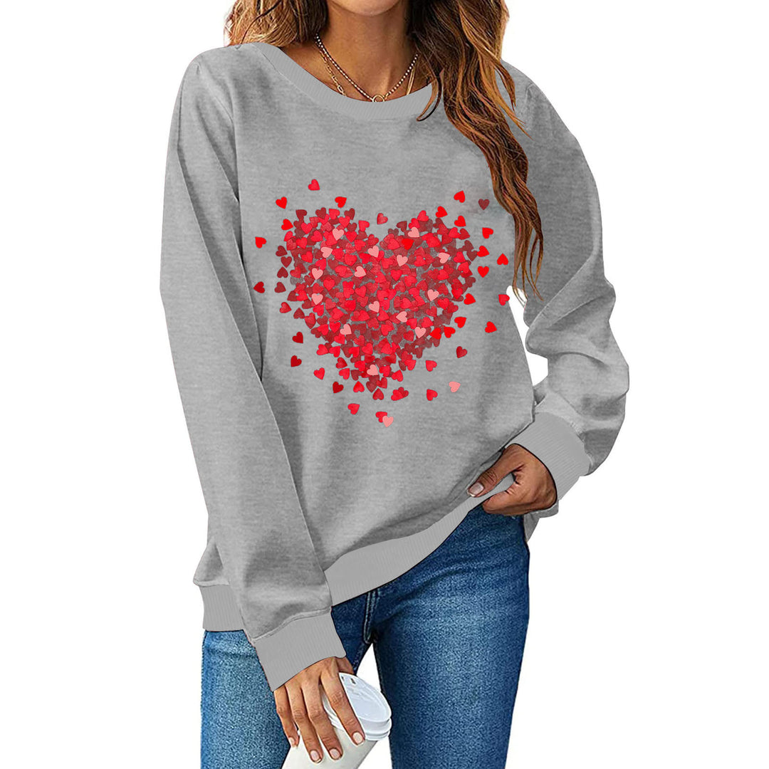 Damen Sweatshirt mit Herzmotiv und lässigem Schnitt EB