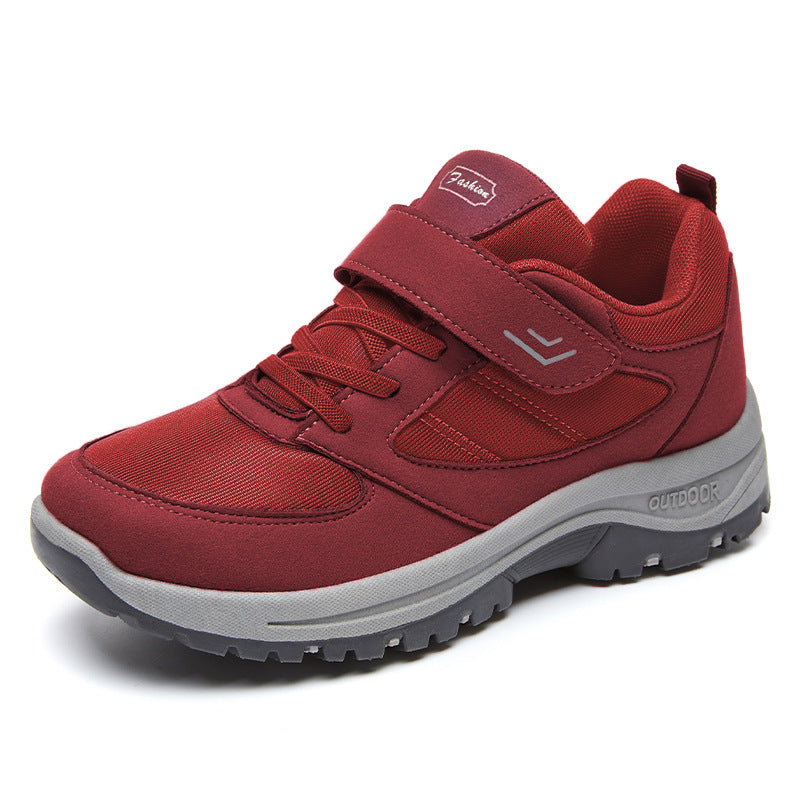 Herren nan robuste Outdoor-Sneaker mit Klettverschluss, atmungsaktivem Strickoberteil und profilierter rutschfester Sohle EB