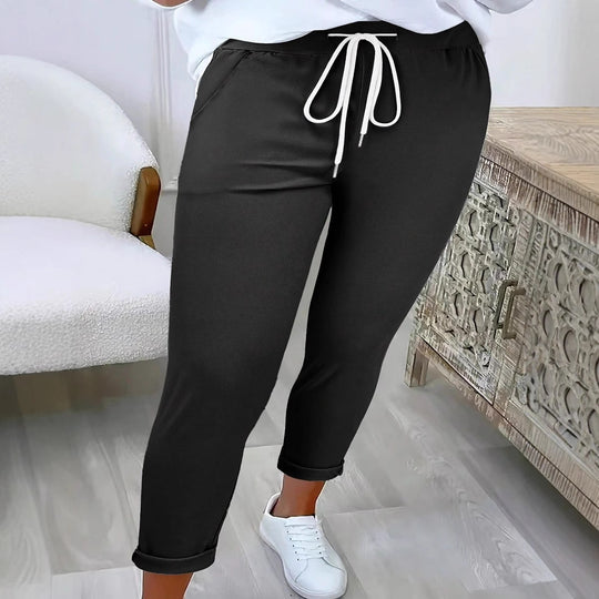 Damen Freizeithose mit elastischem Bund und Kordelzug EB