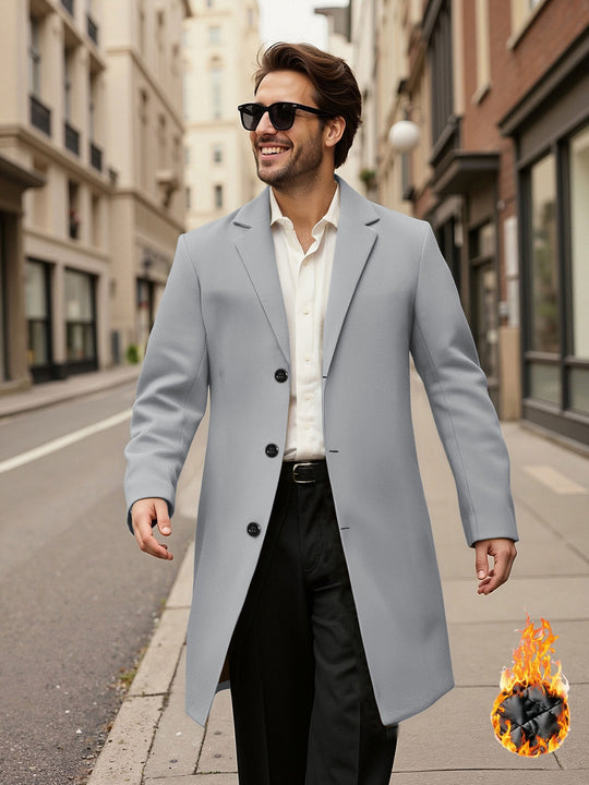 Herren eleganter doppelreihiger Mantel EB