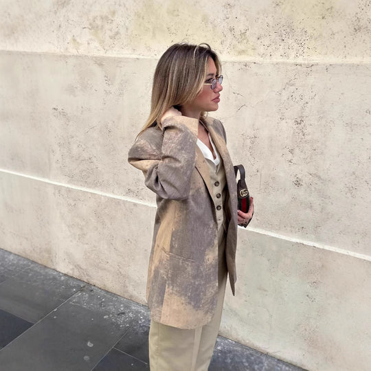 Damen Oversized Blazer mit einzigartigem Farbverlauf EB