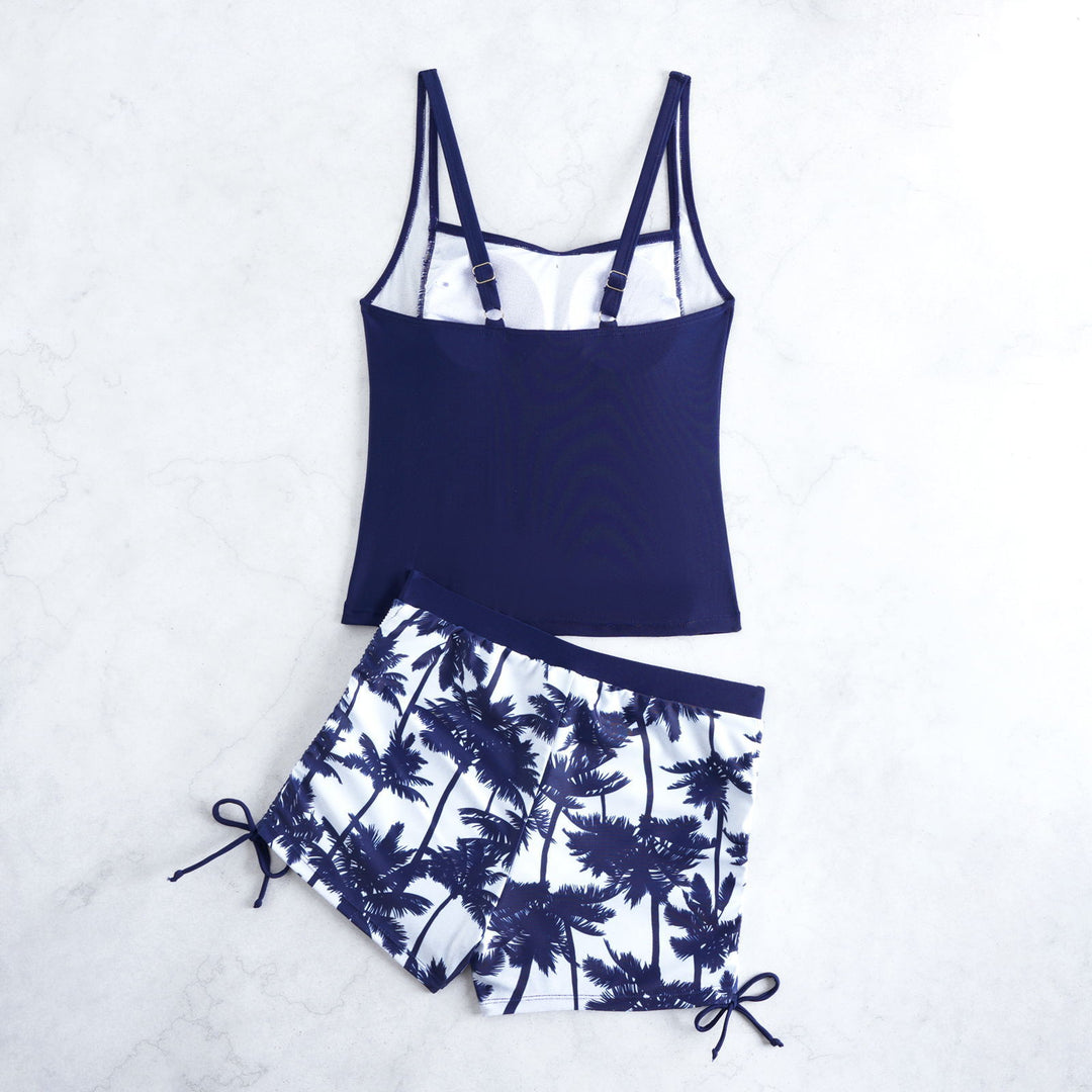 Damen Badeanzug mit trendiger Raffung und modischen Shorts EB