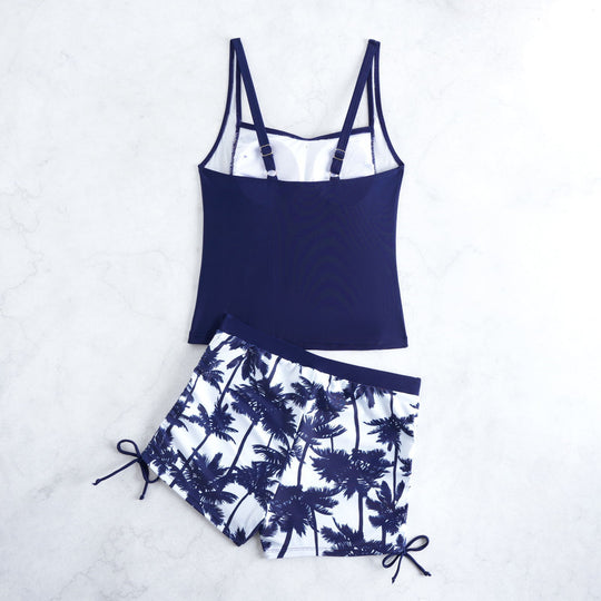 Damen Badeanzug mit trendiger Raffung und modischen Shorts EB