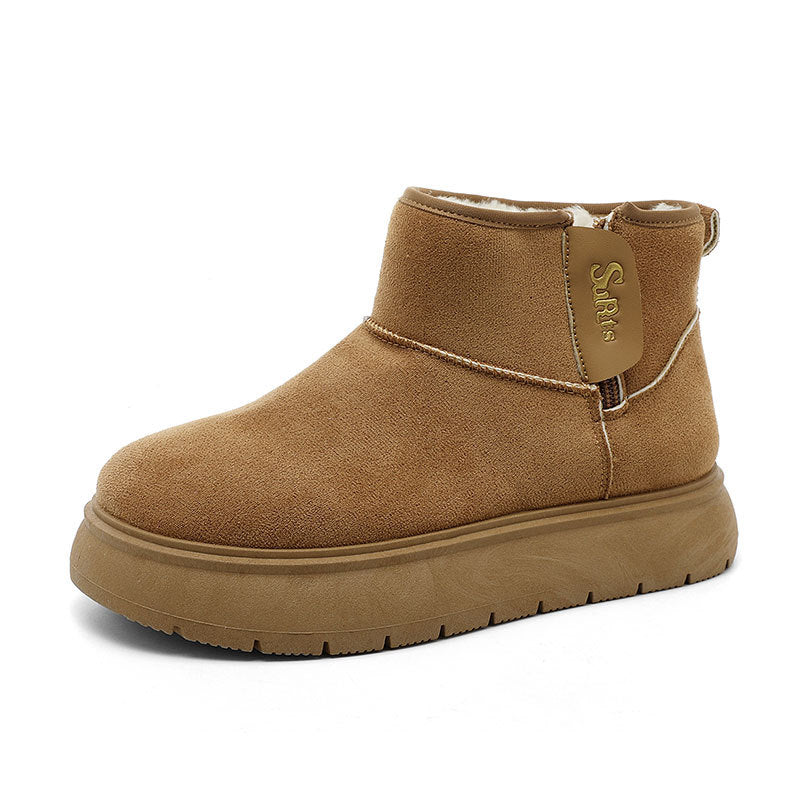 Damen modische Winterstiefeletten mit warmem Innenfutter und rutschfester Sohle EB