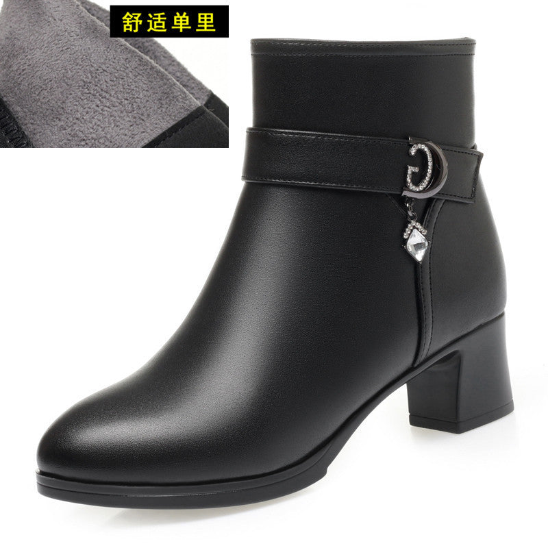 Damen Elegante Stiefeletten mit modischem Schnallen-Detail EB