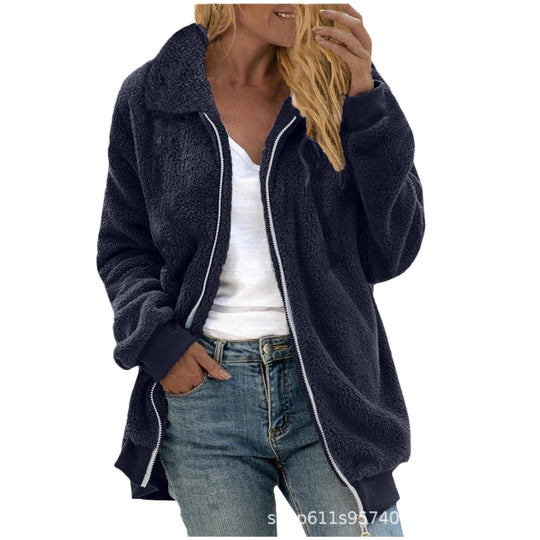 Damen Fleece-Jacke im Oversized-Stil EB