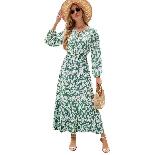 Damen Maxikleid mit floralem Design EB