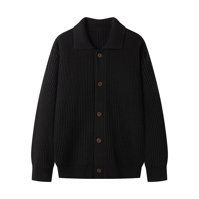 Herren Strickjacke mit sportlichem Design und modischem Schalkragen EB