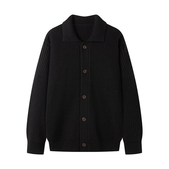 Herren Strickjacke mit sportlichem Design und modischem Schalkragen EB