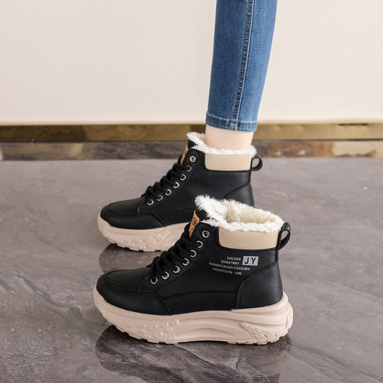 Damen Winterliche Schnürboots mit kuscheligem Innenfutter und rutschfester Sohle EB