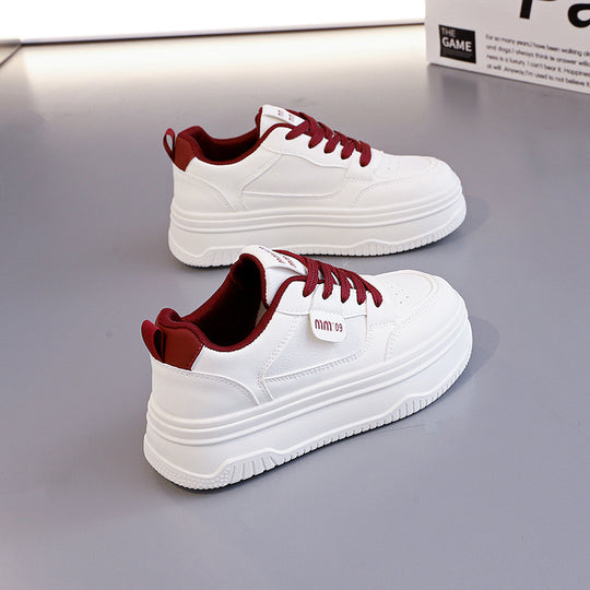 Damen modische Sneaker mit eleganter Plateausohle und atmungsaktiver Struktur EB